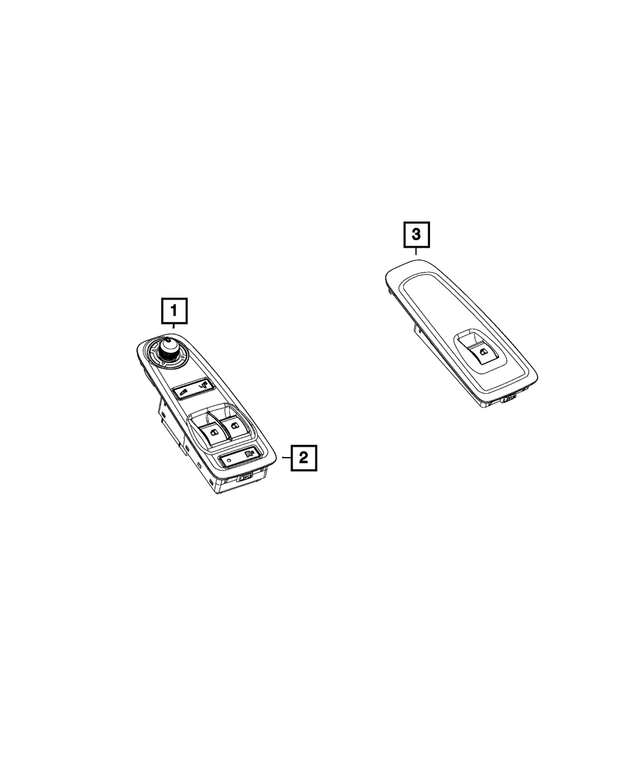 Ram CHRYSLER OEM 2014 ProMaster 1500 Front Door-Window Switch Right 1ZP67JXWAB
