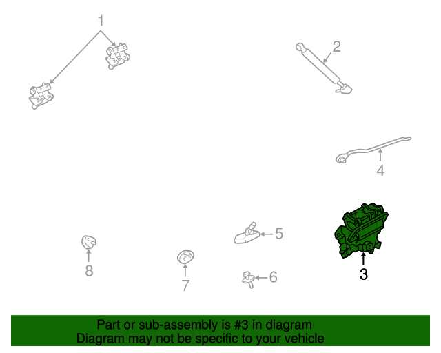 Genuine OEM Ford Part LiftGate Latch Handle 7L8Z7843400AA
