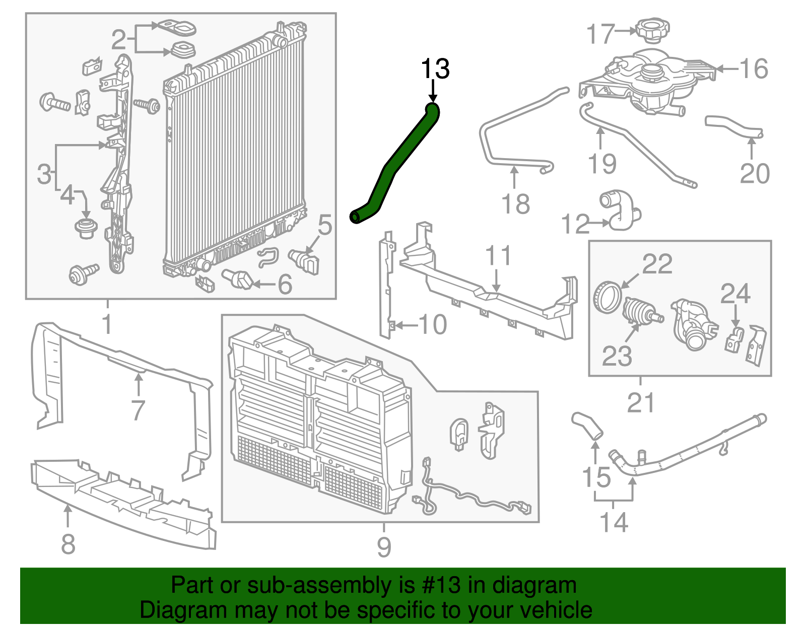 Radiator Outlet Hose - GM (84463186)