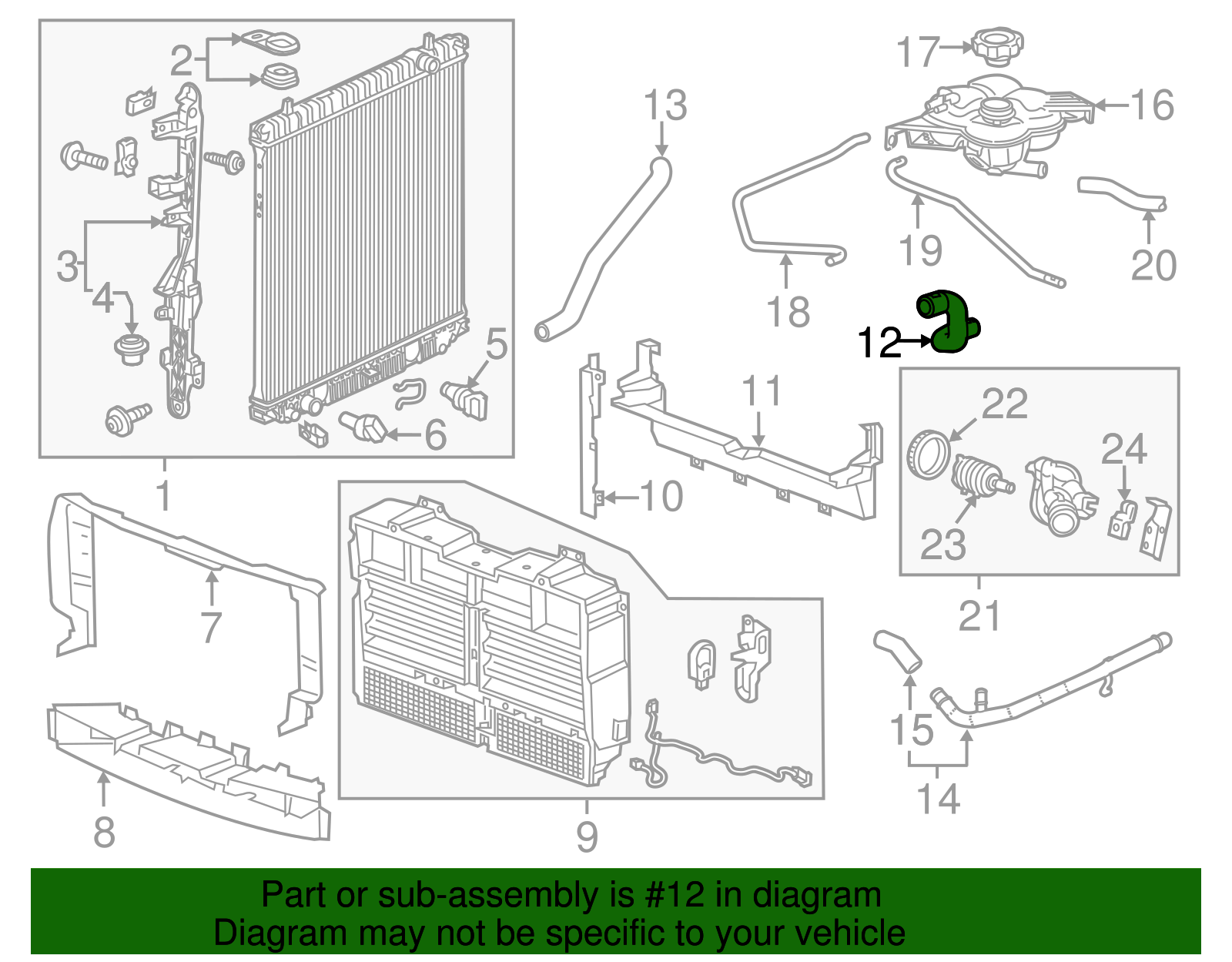 Radiator Inlet Hose - GM (84463185)
