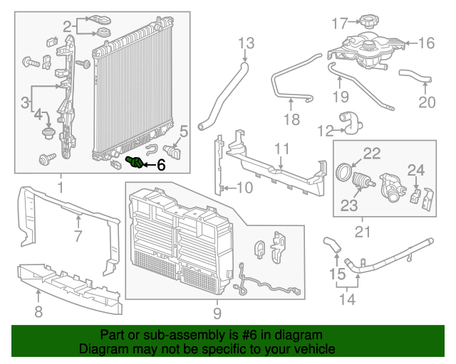 20152021 GM Coolant Temp Sensor 12641073