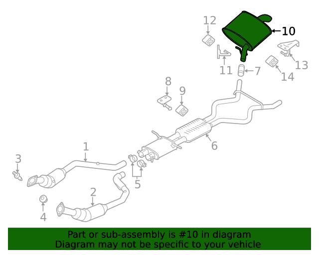 20192022 Land Rover Range Rover Sport Muffler & Pipe LR105237