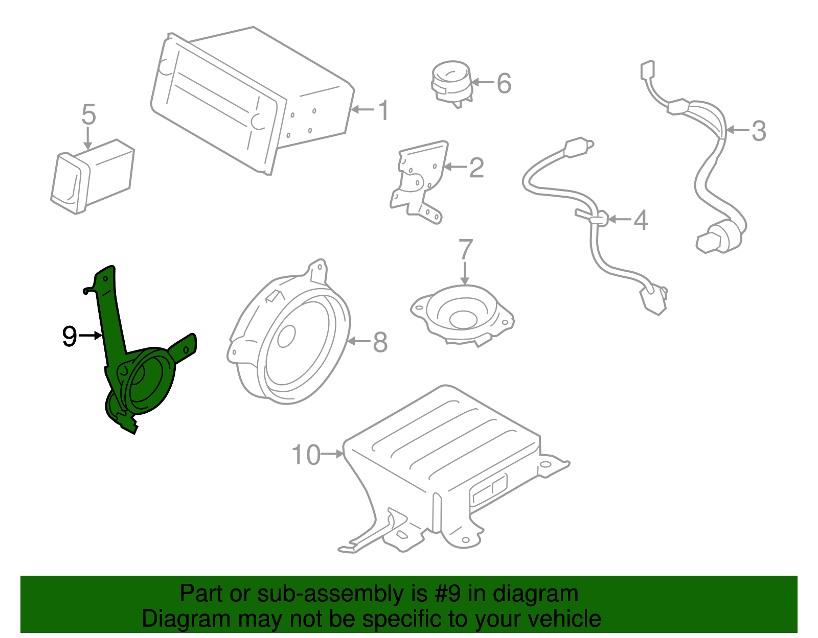 Rear Speaker - Toyota (SU003-02648)