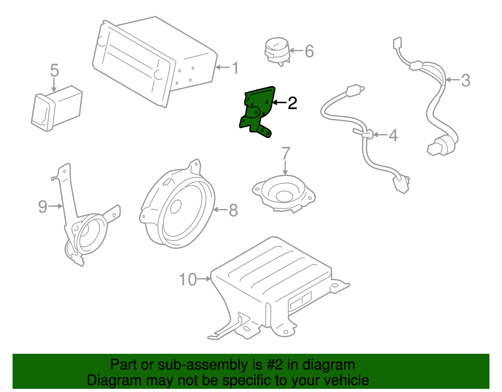 Radio Mount Bracket - Scion (SU003-01963)