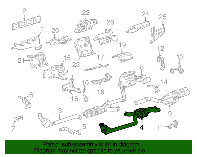 20082014 MercedesBenz C 63 AMG® Catalytic Converter 204490271980