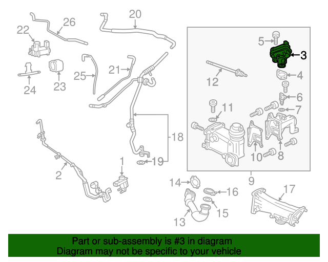 20152016 Porsche Cayenne Egr Valve PAB131503A Gaudin Porsche Parts