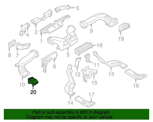 20132016 Ford Fusion Louver DS7Z19893BB QuirkParts