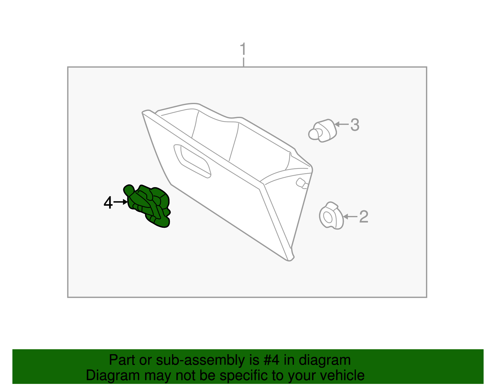 Glove Box Latch - Ford (YL8Z-7806072-AAC)
