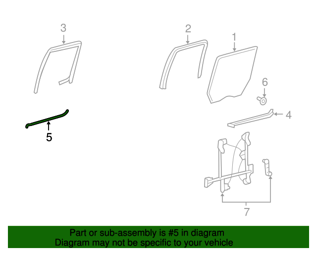 20042014 Ford Belt Molding 6L3Z1625597A OEM Parts Online