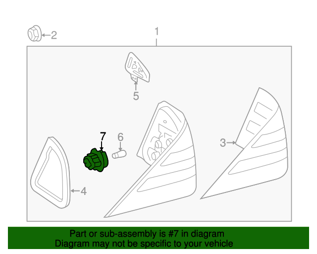 2108260082 Tail Light Socket 19962006 MercedesBenz Mercedes