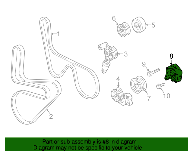 20152019 Chevrolet Corvette Idler Pulley Bracket 12663102