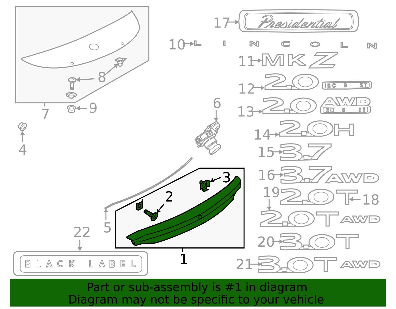 Applique Panel - Ford (GP5Z-5441018-AA)