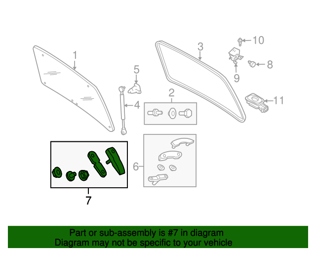 2008-2012 Ford Escape New Rear Hatch Glass Hinge Kit 8L8Z78420A68C 8L8 – Logel's Auto Parts