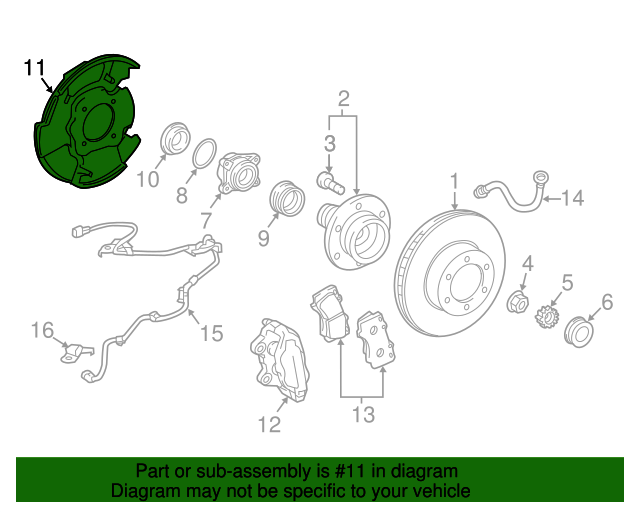 4778204050 Brake Dust Shield (Left, Front) 20052023 Toyota