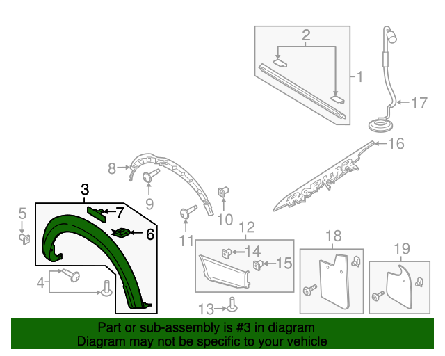 2021 Ford F150 OEM Wheel Opening Molding ML3Z9929165AA OEM Ford Parts