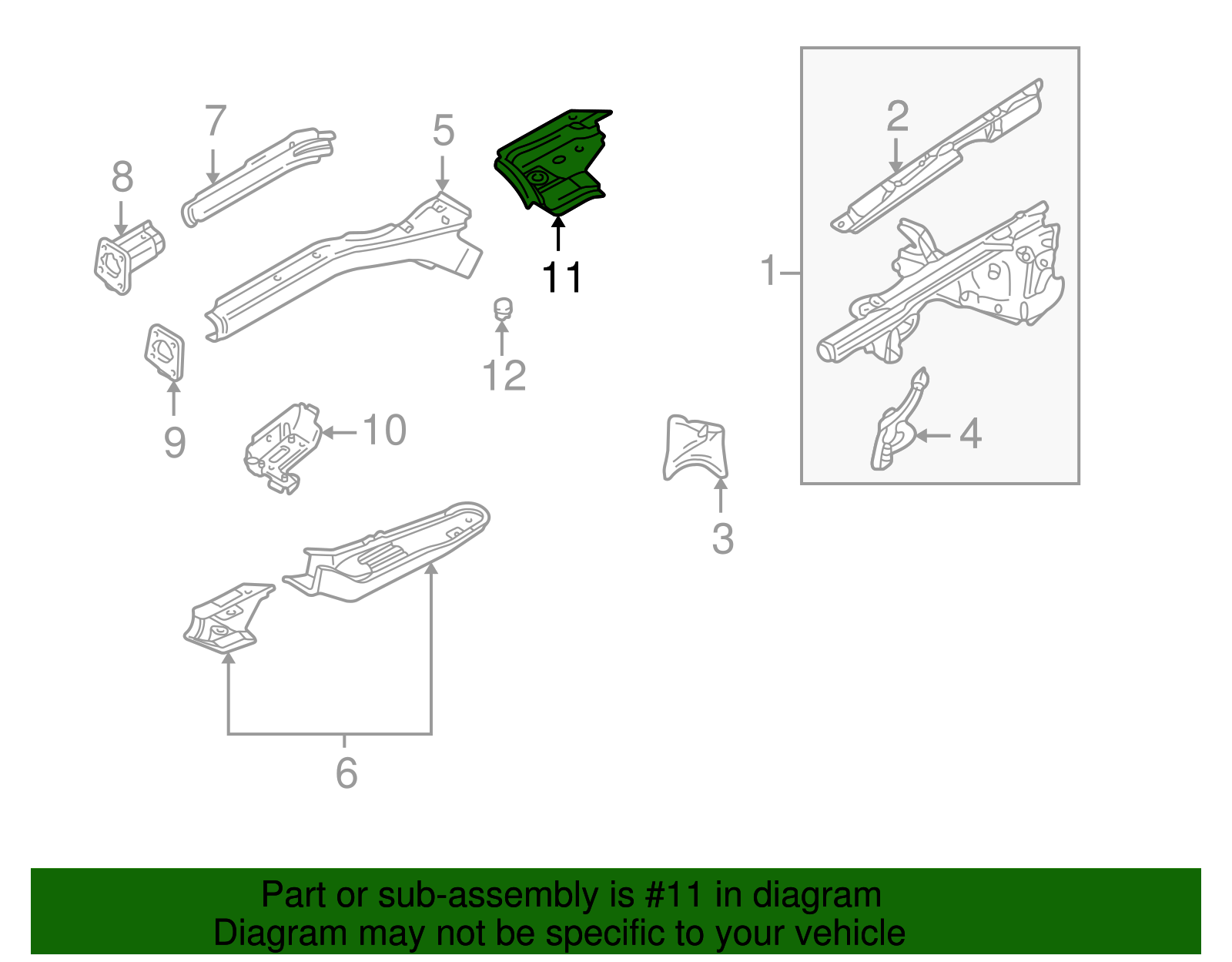 Mount Panel - Volkswagen (8D0-802-172-C)