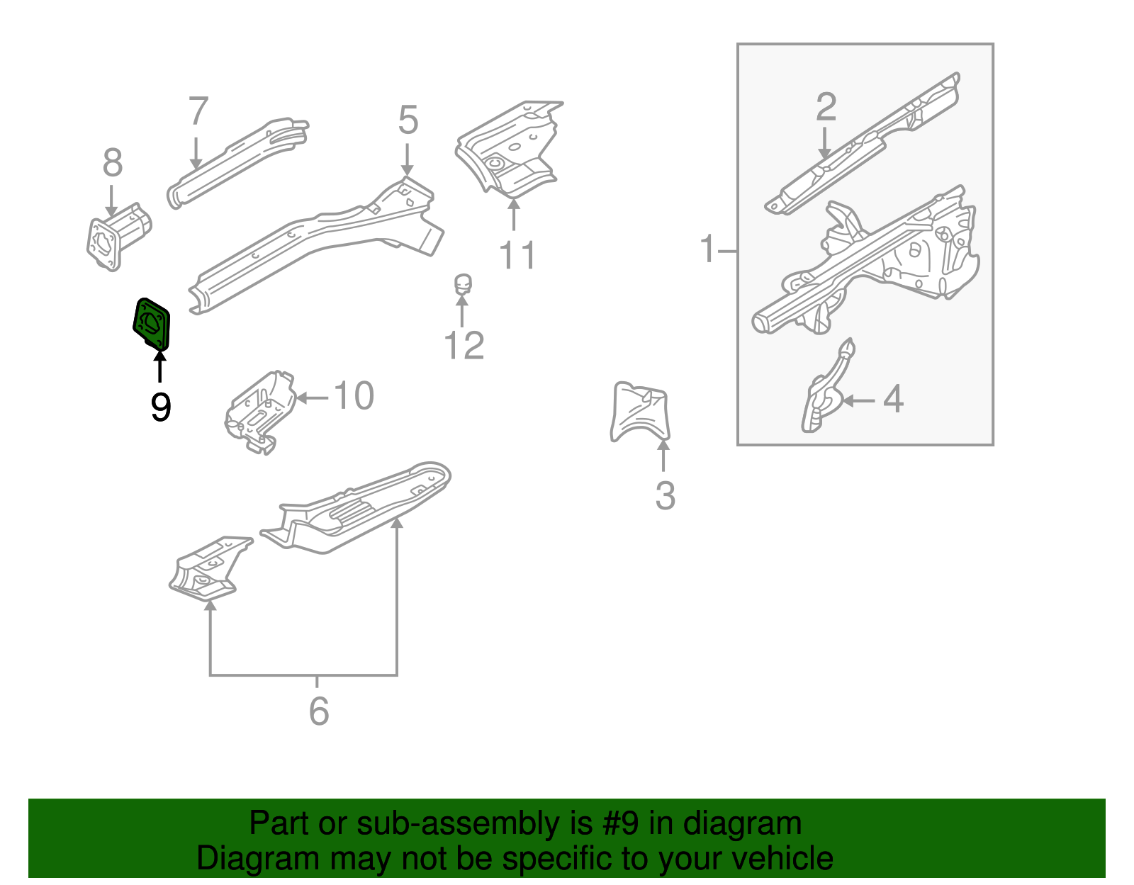 Mount Plate - Volkswagen (8D0-805-748)