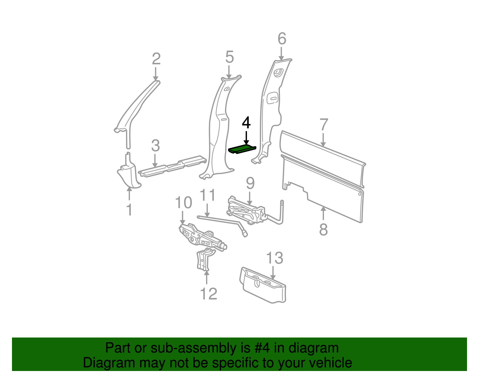 Rear Sill Plate - GM (93344130)