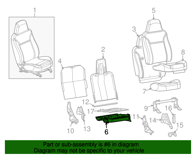 20062008 Isuzu Seat Frame 8259714500 Isuzu Parts Center