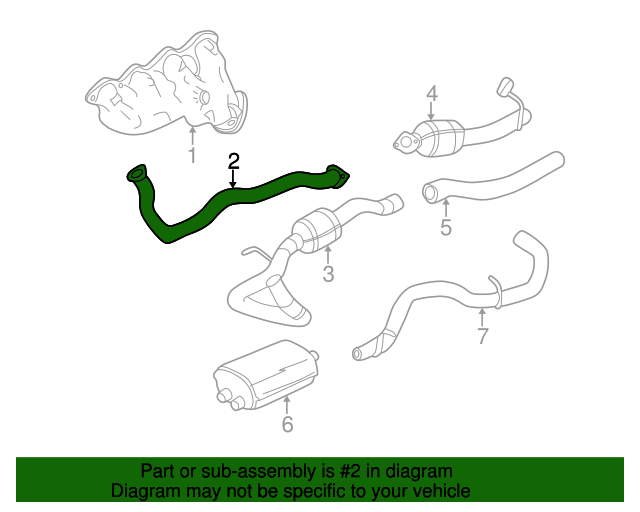 20012007 GM Passenger Side 3Way Catalytic Converter with Pipes