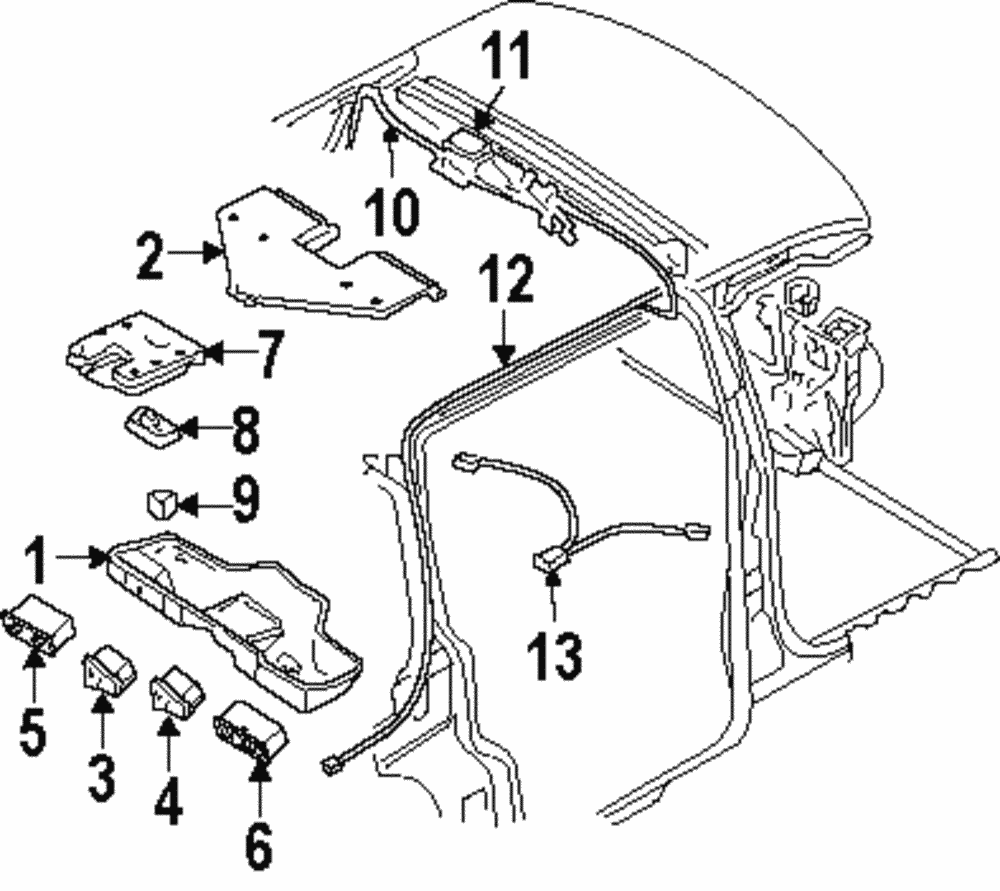 Harness Assembly, Roof Console Wrg (Speaker) - GM (88897318)