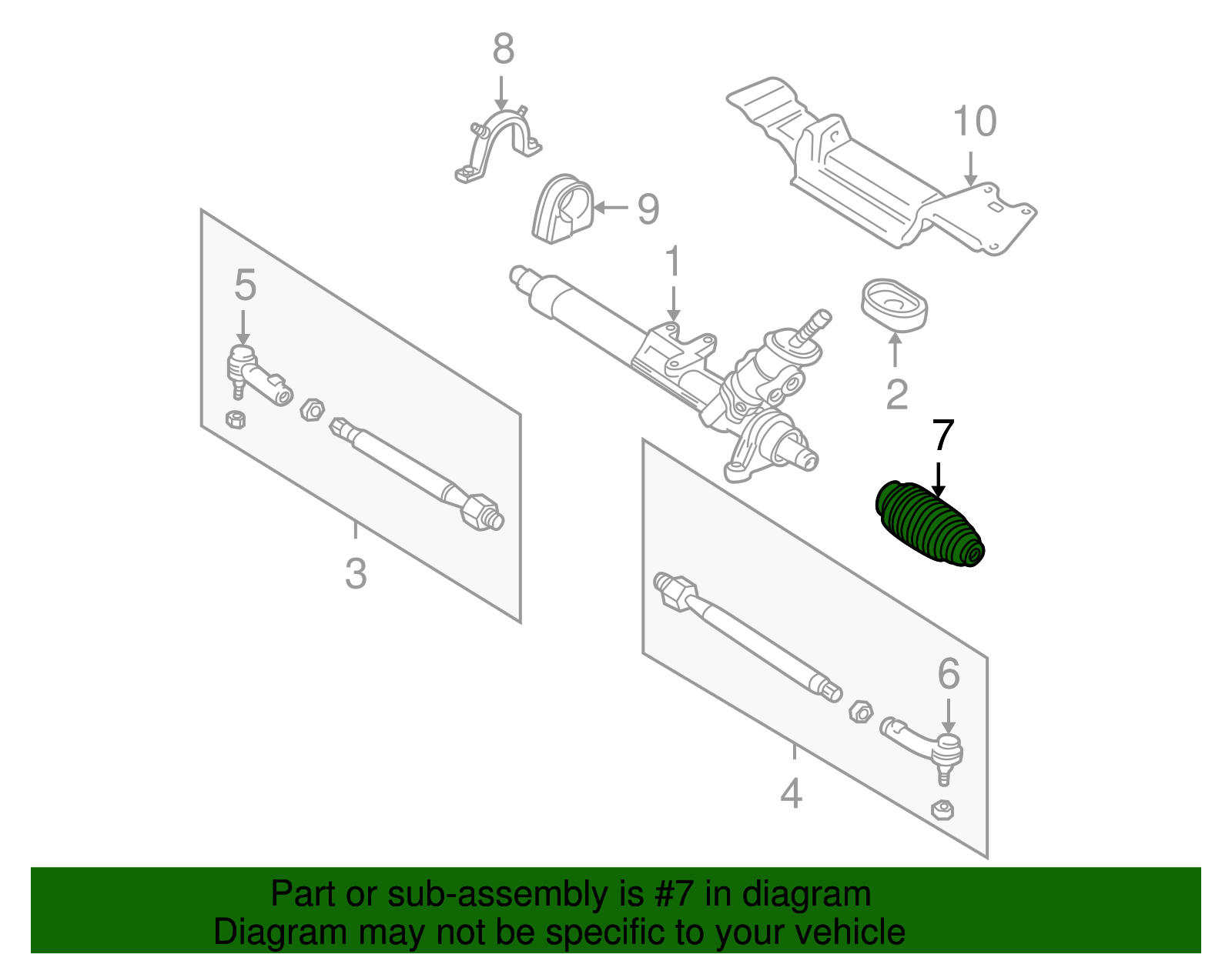 Rack And Pinion Bellows - Volkswagen (8N0-422-831)