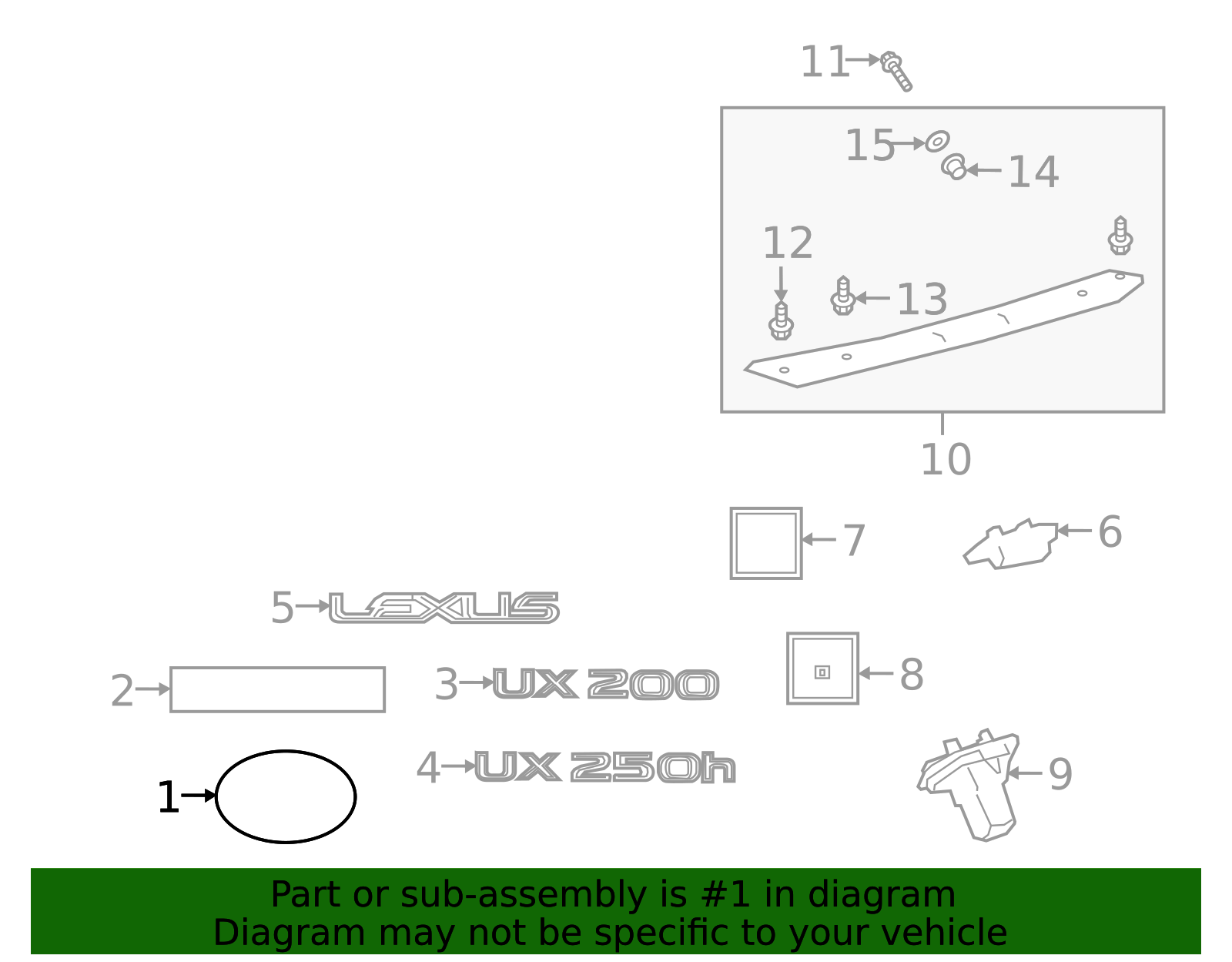 2010-2022 Lexus Emblem 9097502228 | Retail Performance Auto Parts