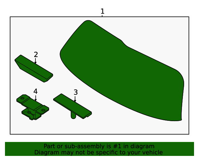 87110R0120 Glass Assembly Tail Gate 20222023 Kia Carnival Kia