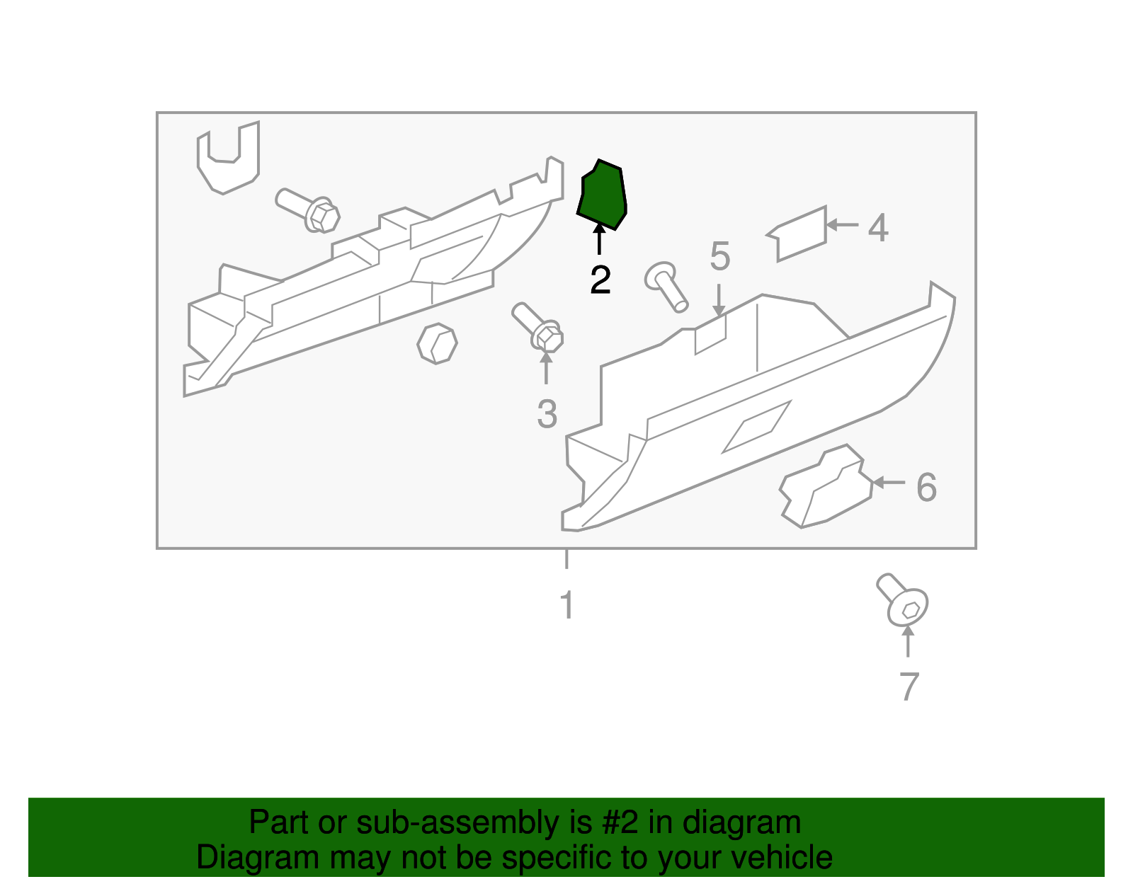 Instrument Panel Compartment Door Dampener (15854853)