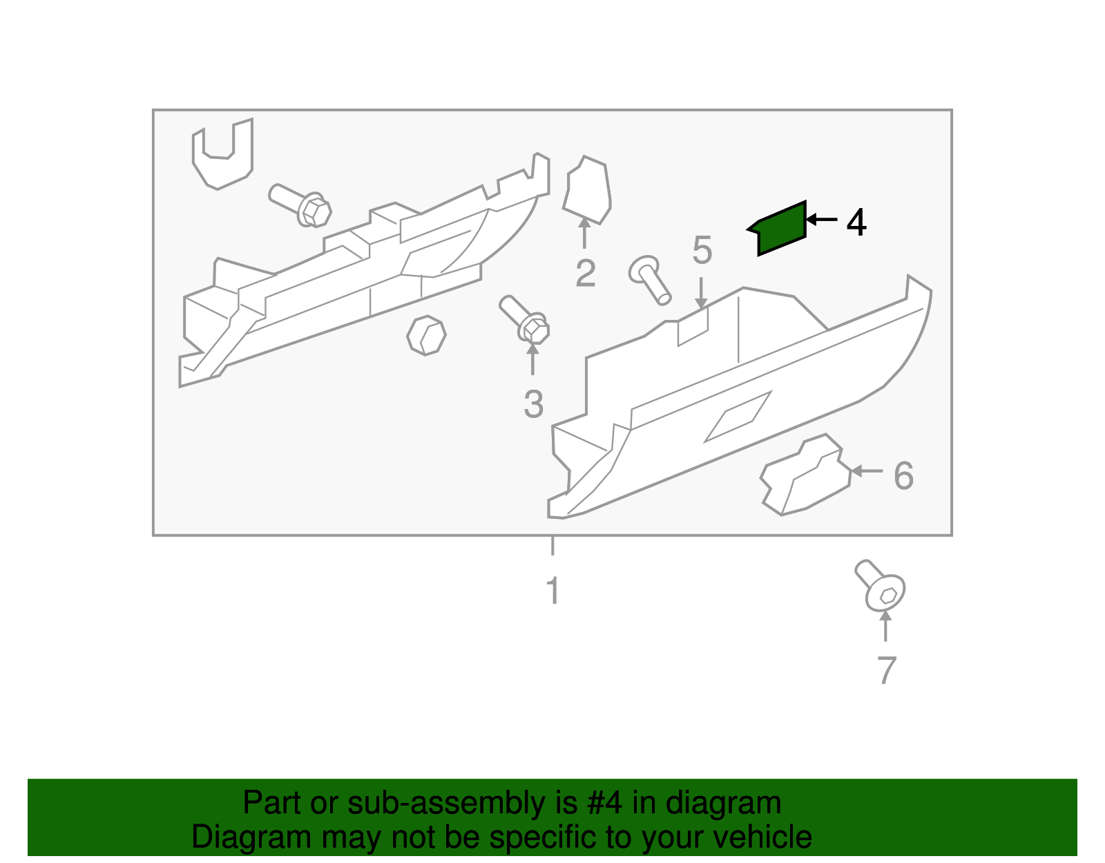 Instrument Panel Storage Compartment Bumper (15854854)