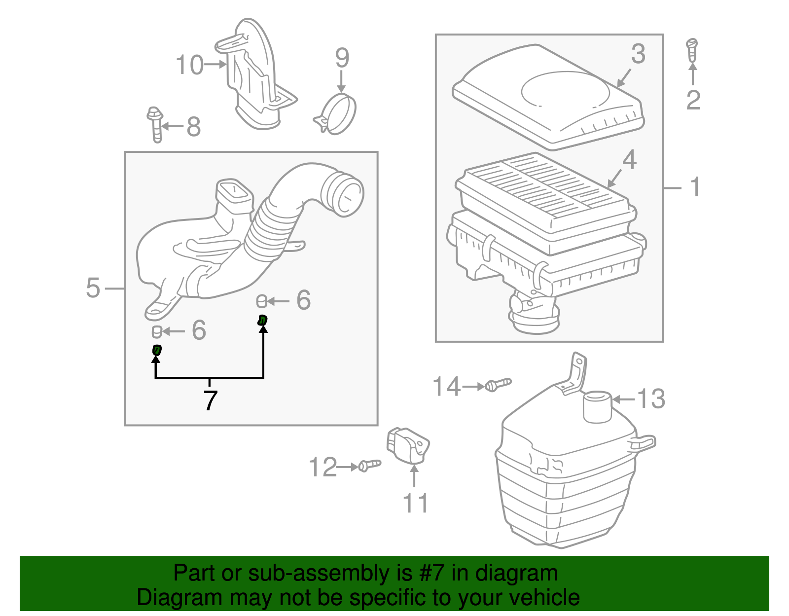 Air Inlet Duct Grommet - Toyota (90387-07035)