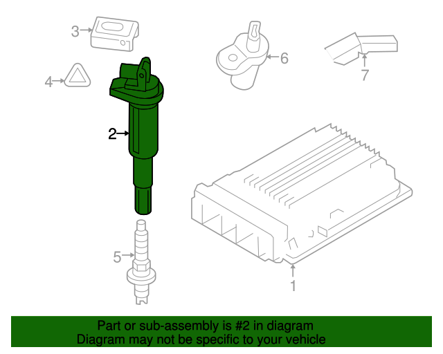 20012022 BMW Ignition Coil 12138616153 BMW Mini Parts Depot