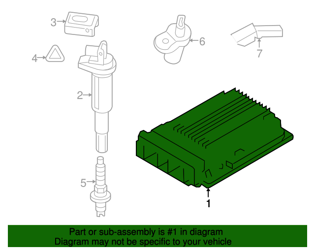 12148610680 20092014 BMW Engine Control Module (ECM) (12148610
