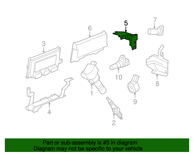 37822R1AA00 Bracket A, Engine Control Module 20122015 Honda Civic