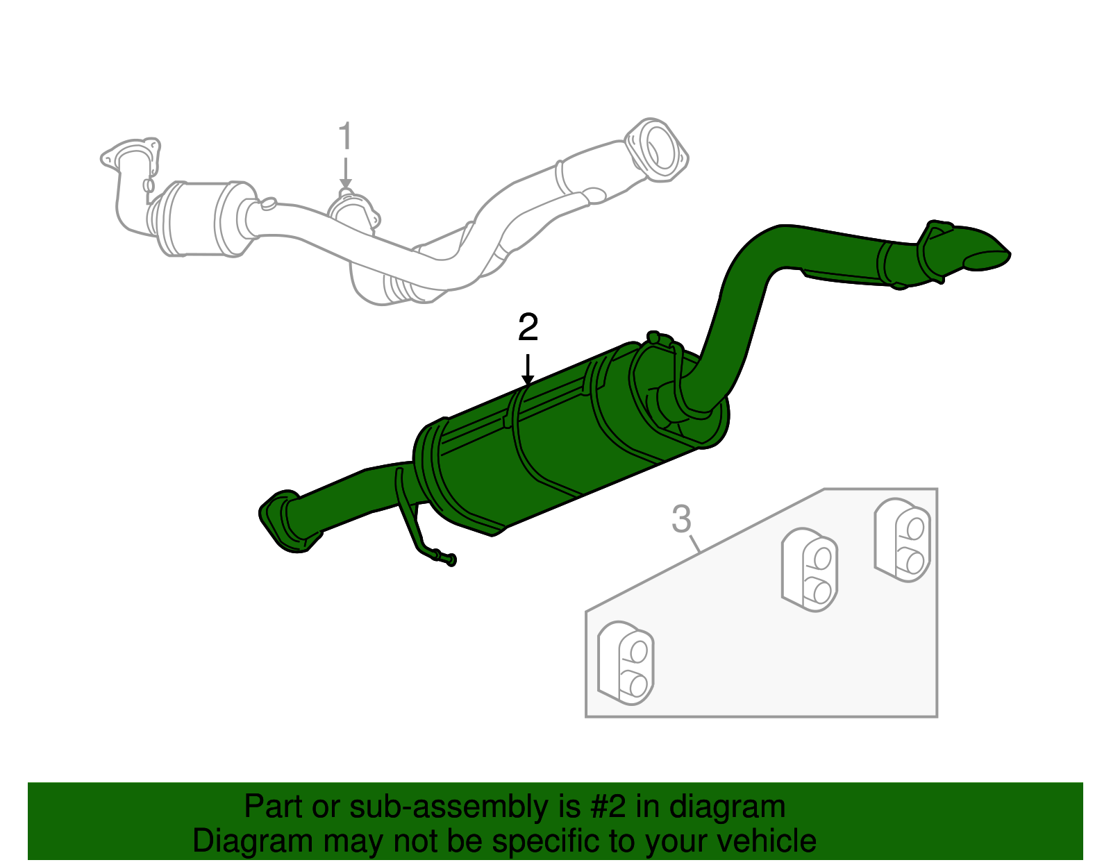 Muffler Assembly-Exhaust (W/ Exhaust Pipe & Tail Pipe) - GM (25947957)