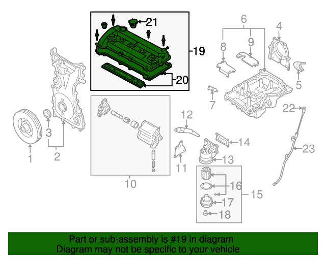 20062008 Mazda 6 Valve Cover L3G310210E MazdaParts