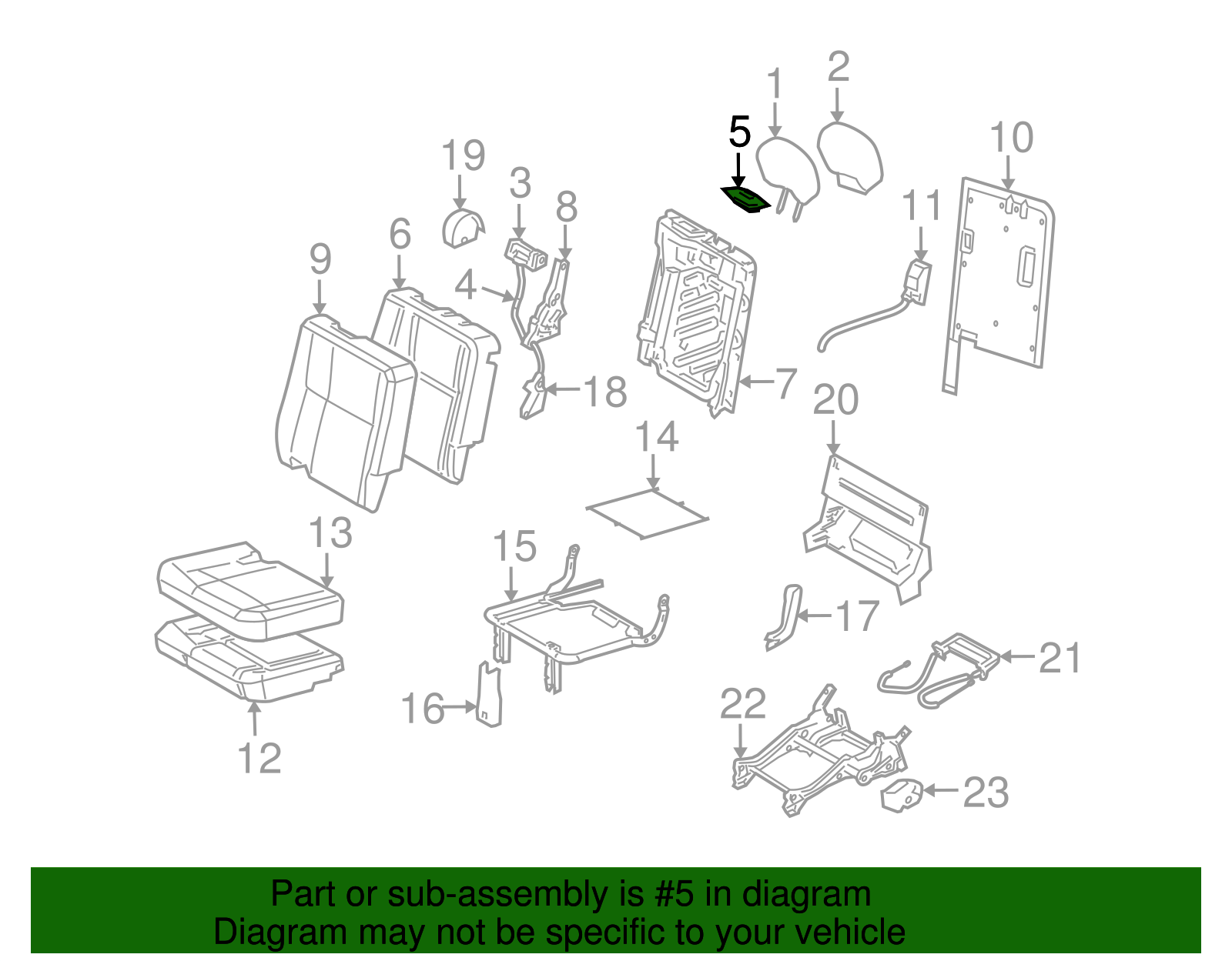 Seat Belt Bezel - GM (89043350)