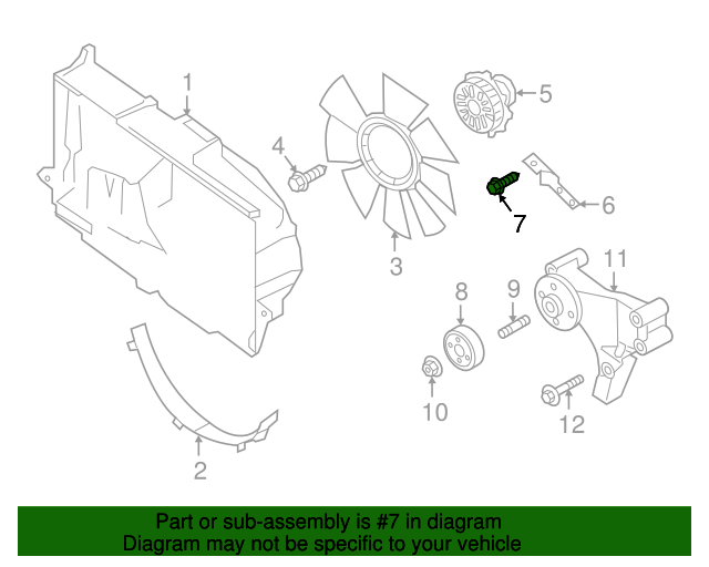 20042023 Nissan Engine Cooling Fan Clutch Bolt 081A66121A