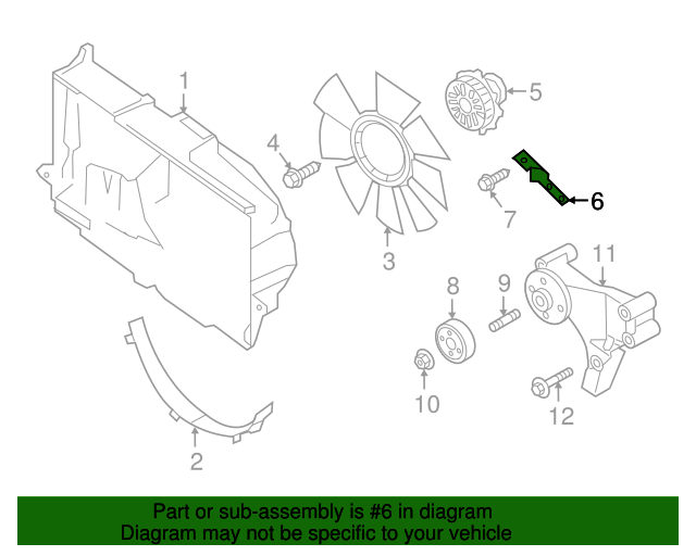 20162021 Nissan Fan Clutch Bracket 140761LA1A