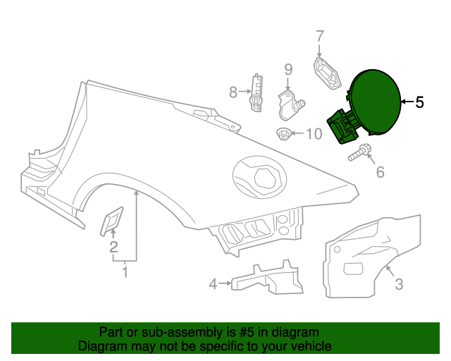 20162023 Mazda MX5 Miata Fuel Door N24342410F