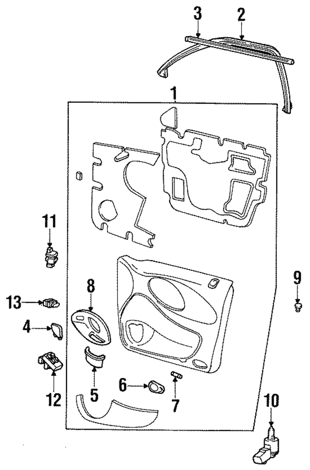 Door Trim Panel - Ford (YF4Z-5423943-BBA)