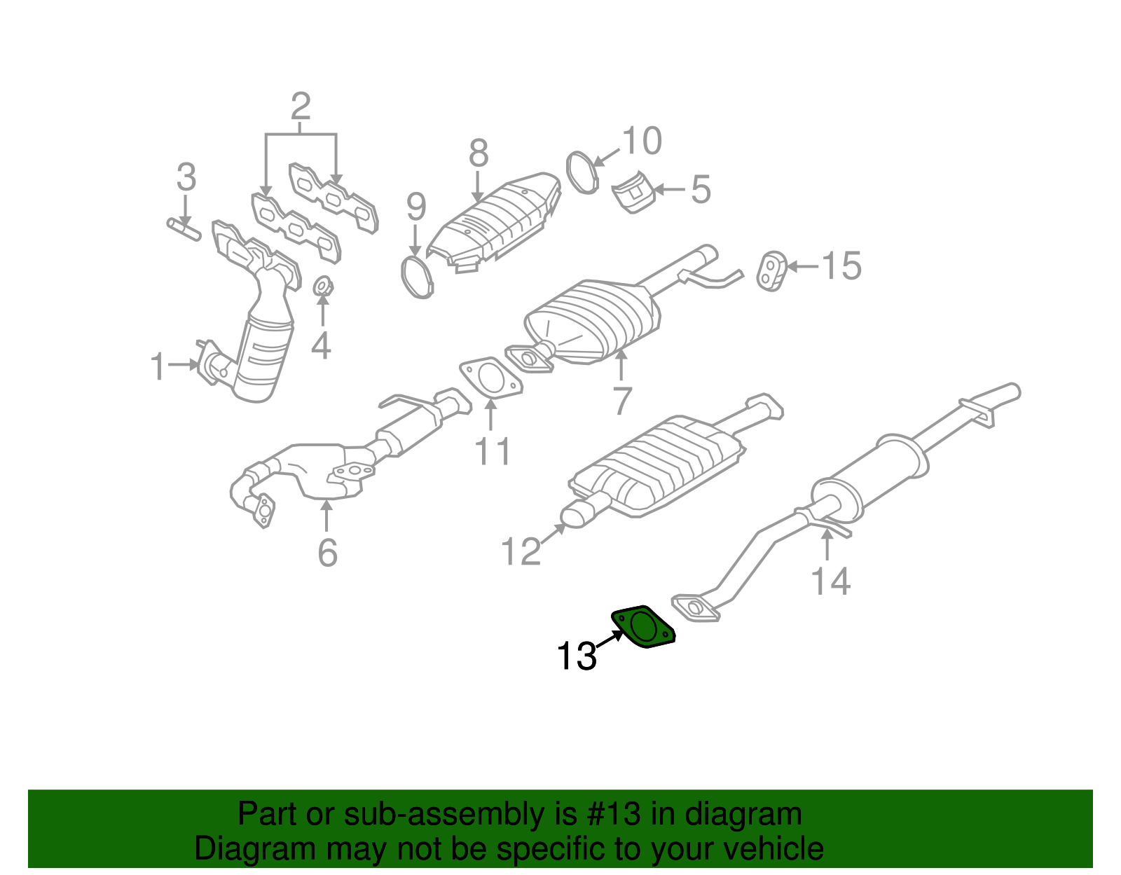 Exhaust Pipe Connector Gasket - Ford (YL8Z-9450-AA)