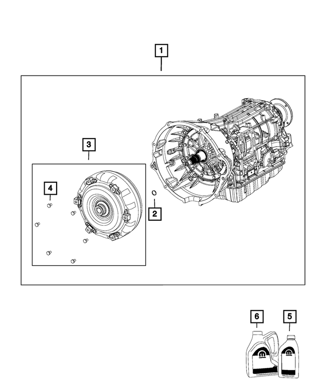 MOPAR WITH TORQUE CONVERTE TRANSMISS - 68498422AB - 68498422AB | Mopar ...