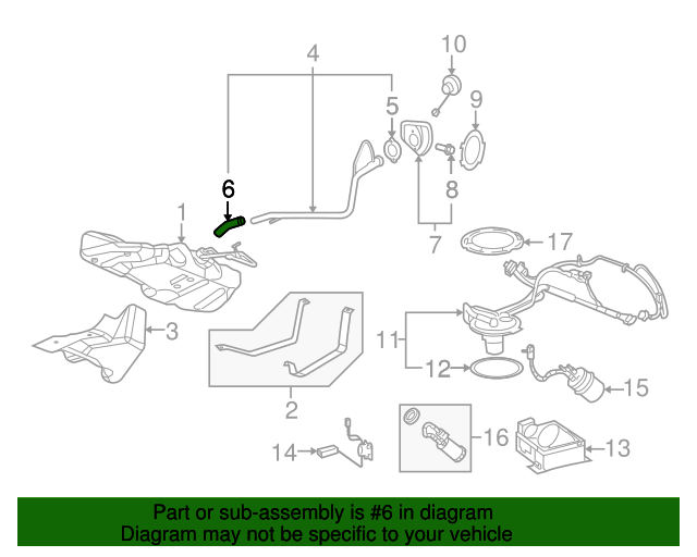 20092010 GM Fuel Tank Filler Hose 20757866 GM