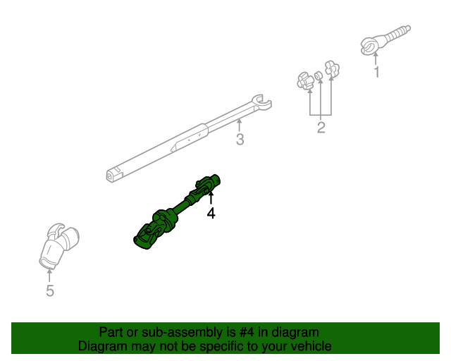 19992004 Chevrolet Corvette Steering Gear Coupling Shaft 26057539