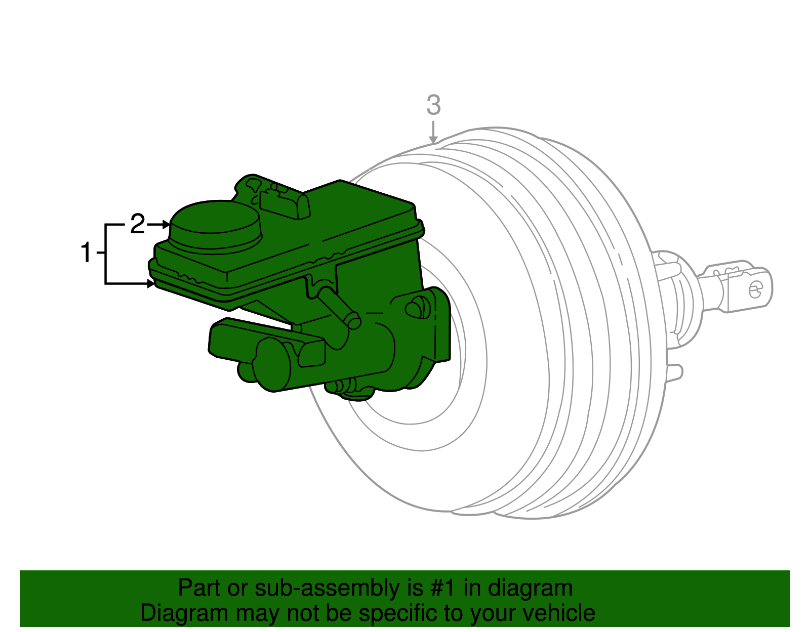 Master Cylinder - Ford (XW4Z-2140-CA)