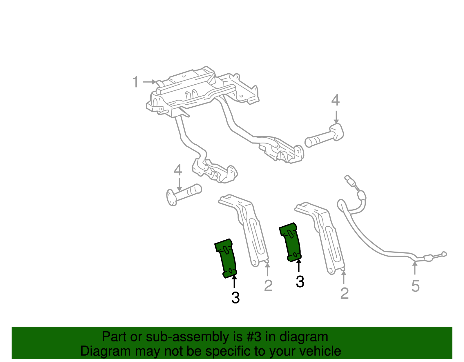 Cover, R/Seat Rsr Fin *Pewter - GM (88941301)