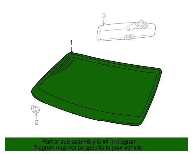 20042011 Ford OEM Windshield 3W7Z5403100AB Ford Parts Center