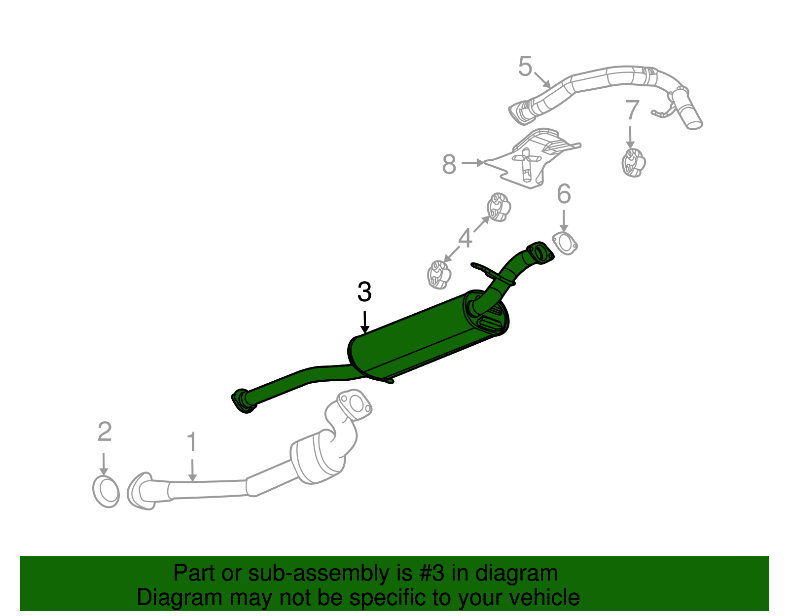 Muffler Assembly-Exhaust (W/ Exhaust Pipe) - GM (94738539)