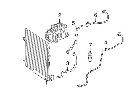 Condenser, Compressor & Lines for 2006 Mercedes-Benz ML 500 #0
